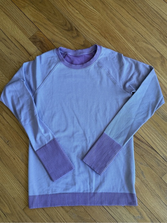 lululemon athletica Tops - Lululemon Rest Less Pullover Lavender Purple Ribbed Thumbhole Top 6 Approx